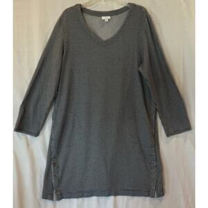 J. Jill Women's jersey dress Dress Pockets XLarge Black & White gingham